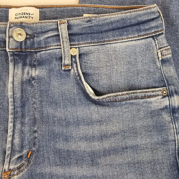 Womens 28 Wide Leg Hippie Boho Cottagecore Whimsigoth Flared Light Wash Jeans - Picture 13 of 14